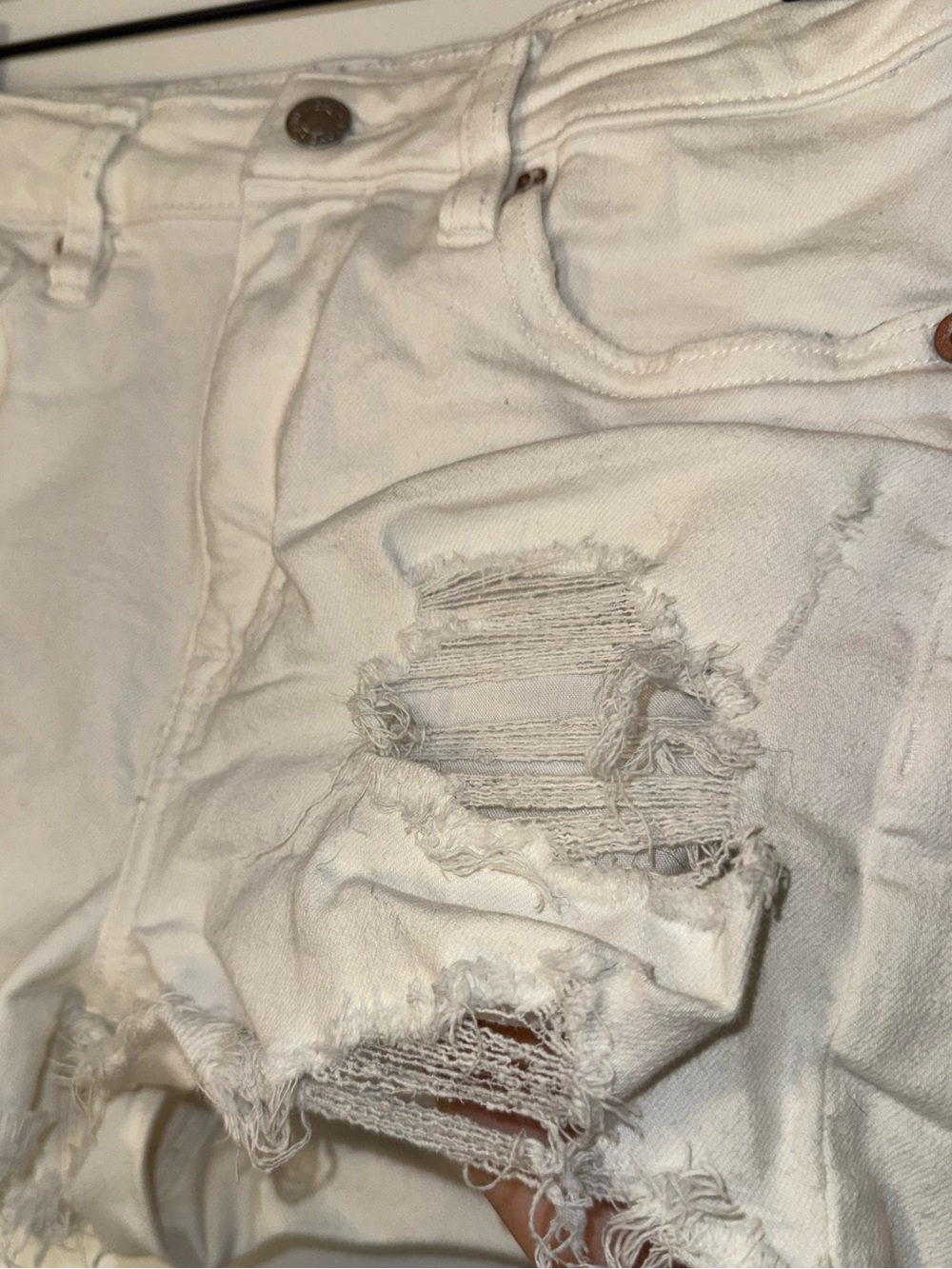 Distress High Rise Shorts - Picture 3 of 8